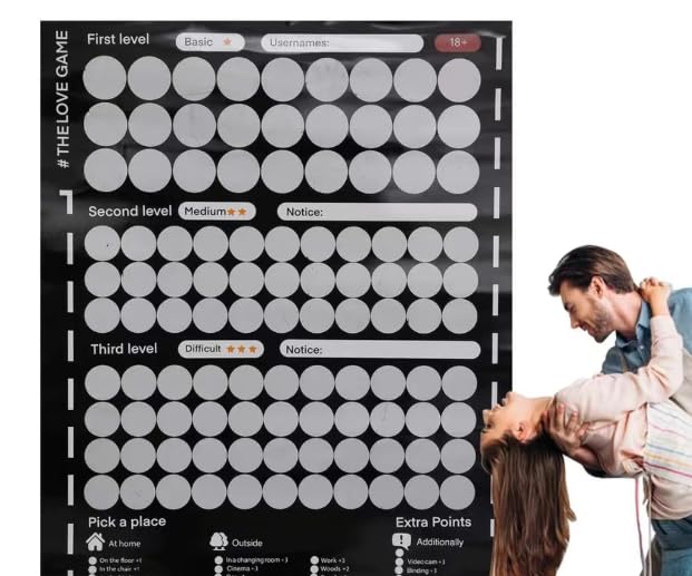 LOVEGAME - Scratching posters that promote the relationship between couples, completing 100 stories about love together, will make your relationship take root like a big tree, stronger and more solid.