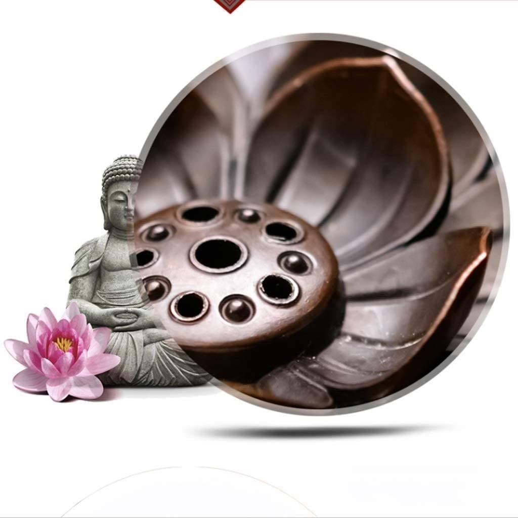 Räucherstäbchen Räuchergefäß Halter 2 X Lotus-Räucherstäbchen, Antikes Kupfer, Teezeremonie, Porös, Tan-Linie, Weihrauchbrenner, Räucherstäbchenhalter Für Buddha-Zen-Ofen Zuhause Büro Yoga