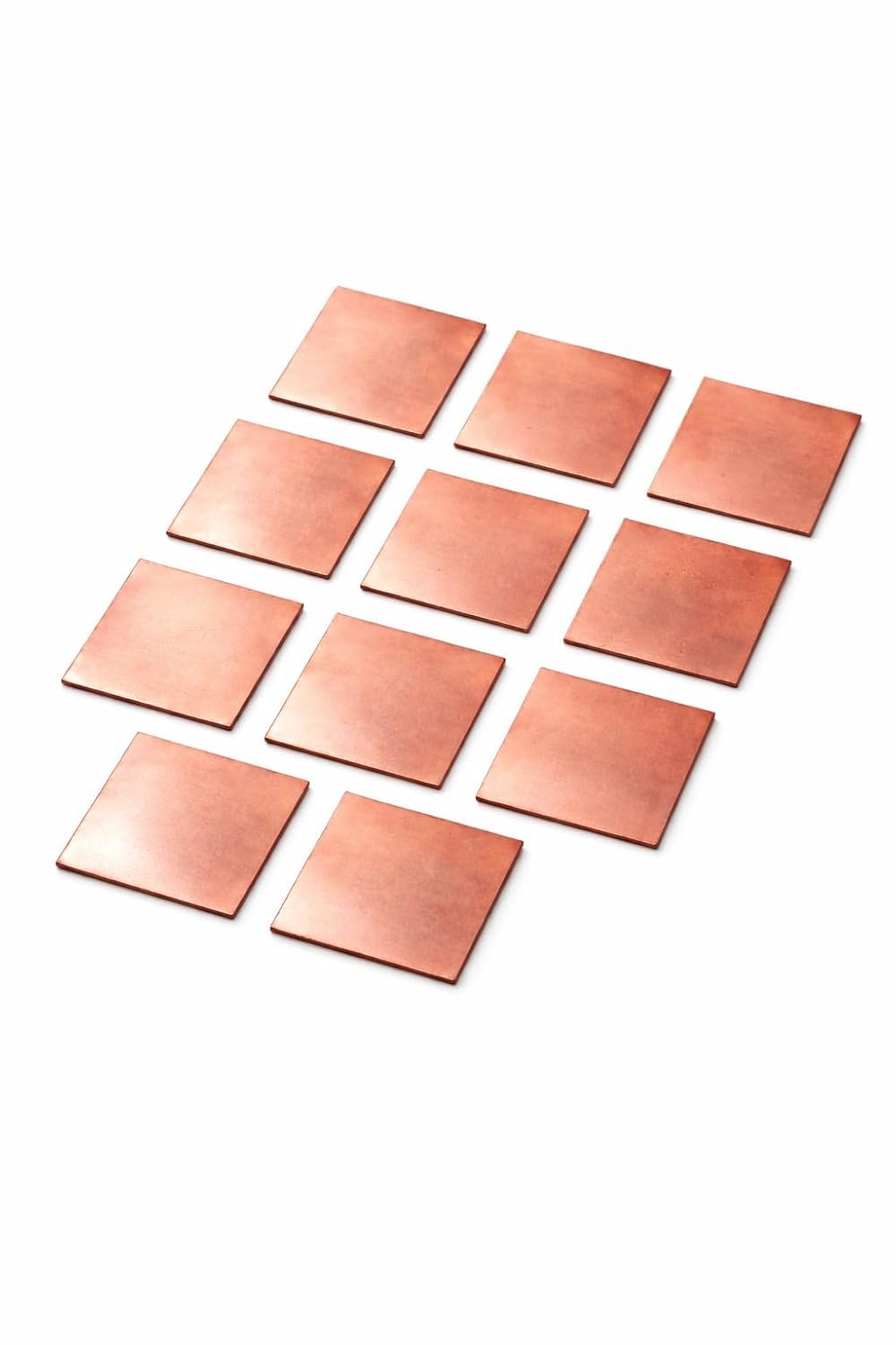 Copper Sheet Plates, Square, Flat Metal Pieces, Pack of 12, Crafting and Metalworking-image-24