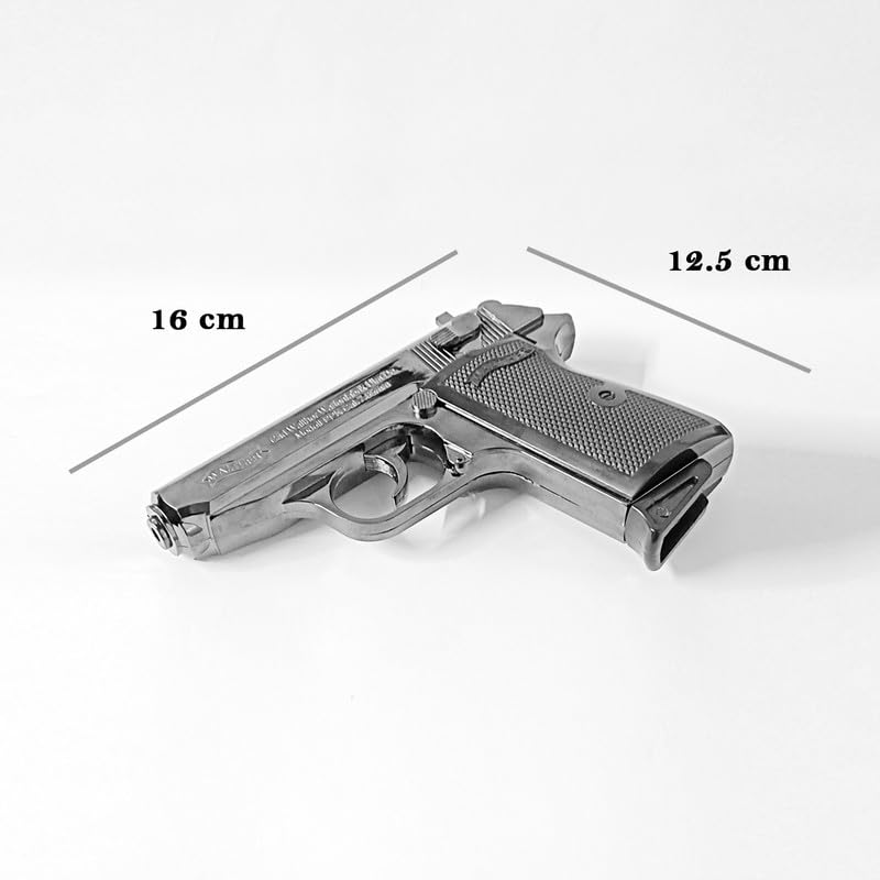 Image of Gun Pistol Lighter Heavy Weight Metal Body Real and Original Like Gun Pistol for Decorative, Smoking Filled with,Gas