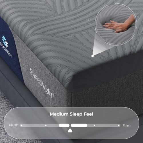 Image of Sweetnight CoolNest 14 Inch Twin Size Mattress,Cooling Memory Foam Mattress