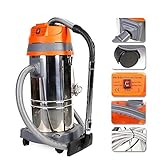 CXYY Trockensauger, 50L Industrie-Nass- Und Trockenstaubsauger 1400W Mit Rostfreier Trommel Und Automatischem Start