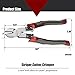 Wire Cutters, Heavy Duty Wire Cutter with Wire Stripper/Crimper/Cutter Function Plier NEWACALOX (gray)