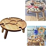 ▷ Qualität:Die klappbaren Holzbeine dieses Mini-Picknicktisches, das Design aus Birkensperrholz lässt sich flach zusammenklappen, in offener und geschlossener Position verriegeln und verfügt über zwei bequeme Griffe, sorgen für ausgezeichnete Stabilität.