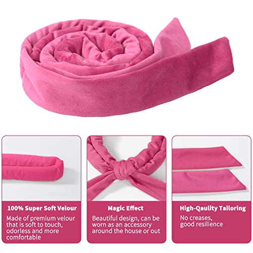 Heatless Curling Rod Headband, Heatless Hair Rollers For Long Medium Hair Overnight Lazy Hair Curlers To Sleep In, Magic Heatless Wavy Hair Styling Tools With Hair Claw And Scrunchies For Women, Rose #TOP4