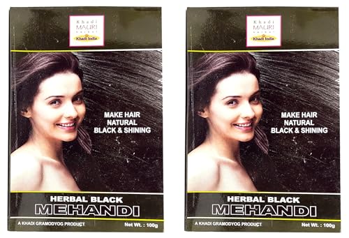 Image of Khadi Mauri Black Herbal Mehndi,100 Grams (Pack of 2)