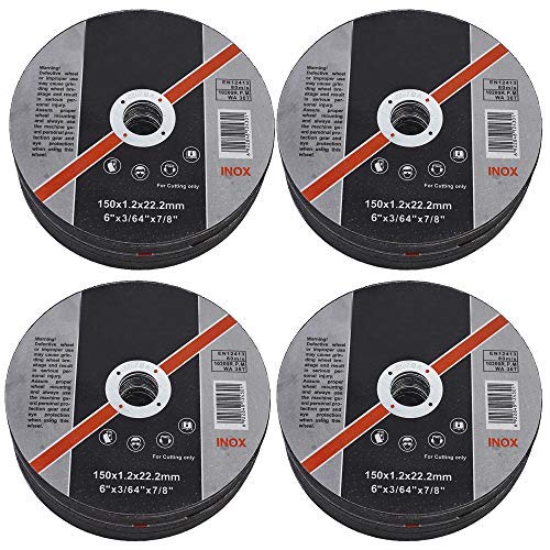 100 Pack 6"x.045"x7/8" Cut-Off Wheel - Metal & Stainless Steel Cutting Discs