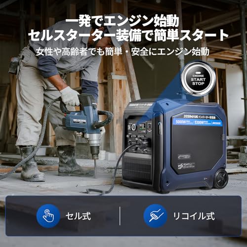 JESIMAIK ガソリン発電機 JM5500iE の商品画像 4