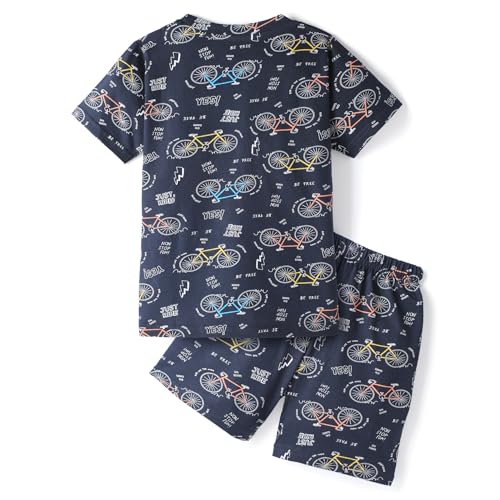Image of Pure Cotton Half Sleeves Printed T-Shirt & Shorts Set Set | Shorts Set for Kids | Clothing Set for Kids | Summer Set for Kids | Kids Nightwear Multicolor and Sizes