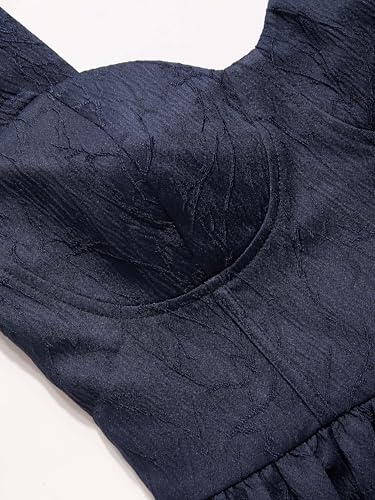 CIDER Maxi Dress Bowknot Layered High Waist Solid Scoop Neck Elegant Party Jacquard Sleeveless A Line Dress4