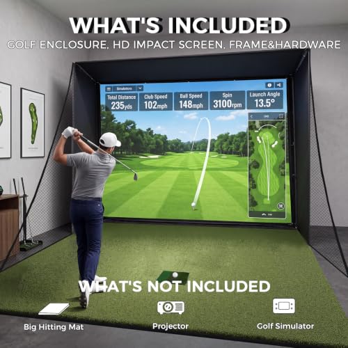 10x8ft Golf Simulator Enclosure Kit