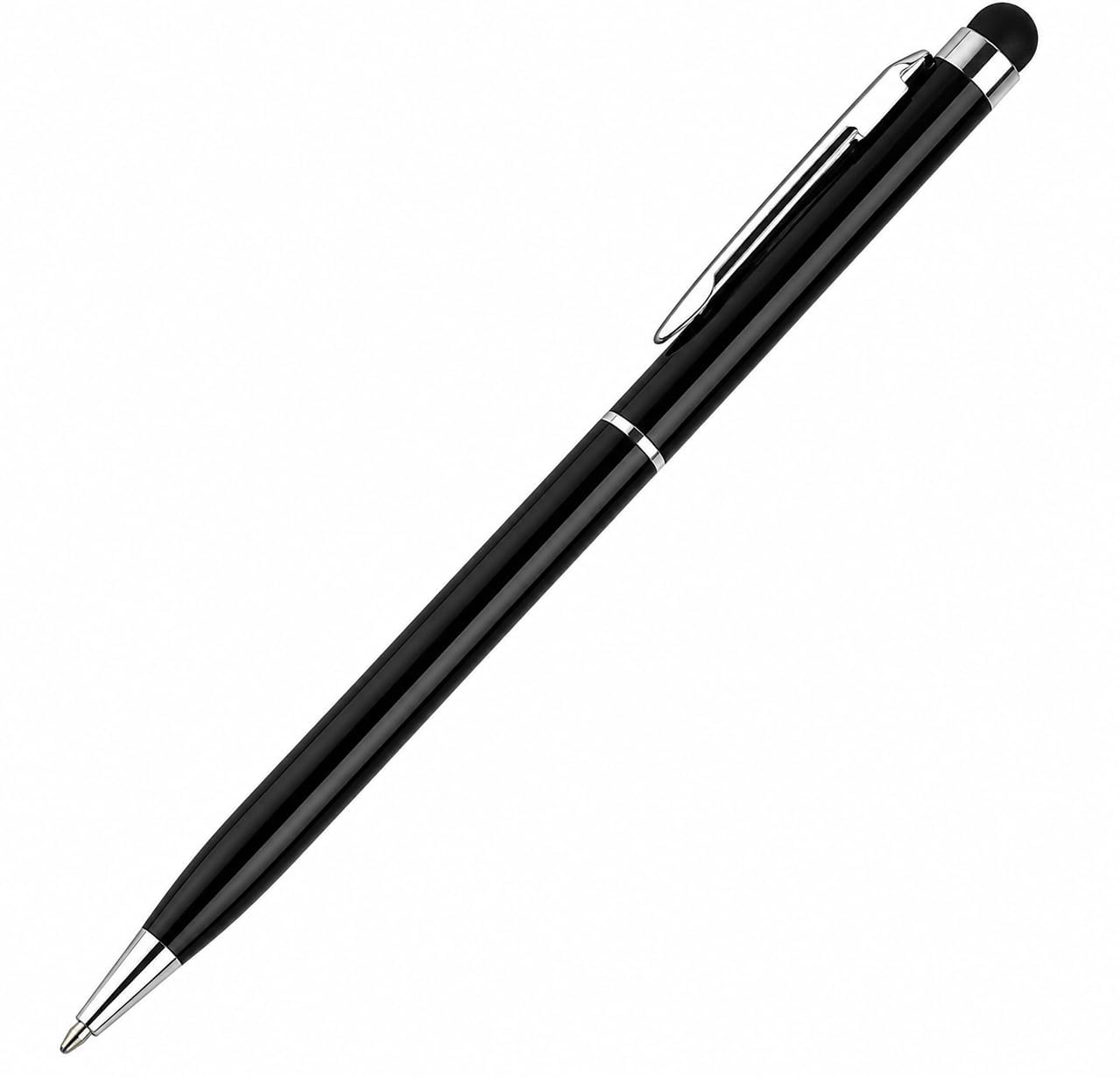 2-in-1 Stylus Ball Pen, Black, Plastic, for iPhone, Android Tablets, Smooth Writing with Soft Capacitive Stylus Tip-image-7