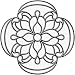 Brewster 99765 Peel & Stick Victorian Medallion Stained Glass Appliqué