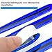 4PCS Car Door Handle Protector Reflective Stickers, 3D Handle Cup Scratches Protective Films, Night Visibility Safety Warning Decal, Bowl Cover Guard Strips for Most Cars (Blue)