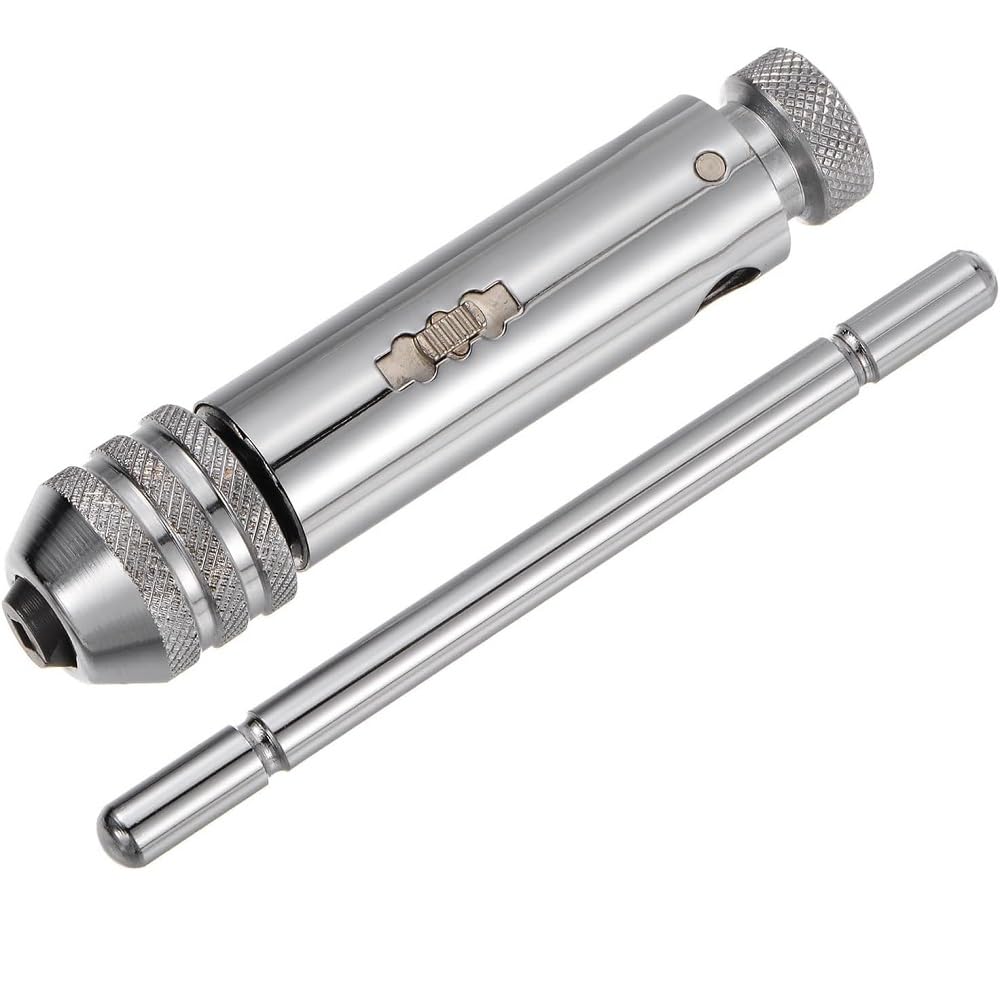 Fixinus Set Maschi Per Filettatura A Mano - 6 Pezzi HSS Con Impugnatura A T Regolabile - Foto 4