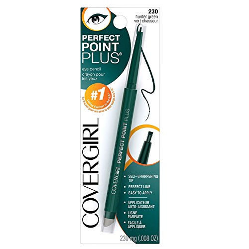 COVERGIRL Perfect Point PLUS Eyeliner Pencil, Hunter Green .008 oz. (230 mg) (Packaging may vary)