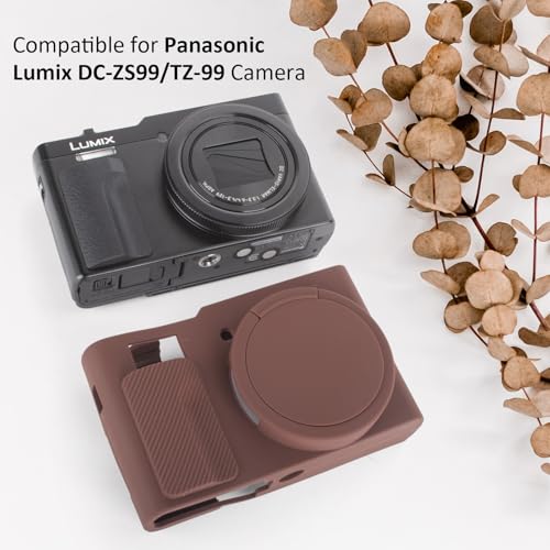Funda de silicona para cámara Panasonic Lumix ZS99 Coffee miniatura 2