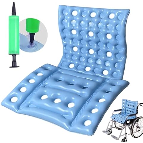 Inflatable Seat Cushion Anti-Decubitus Wheelchair Cushion, Breathable Backrest Air Cushion Bed Sore Cushion for Pressure Sores Pain Relief - Portable Travel Seat Cushion for Airplane/Car/Office Cover