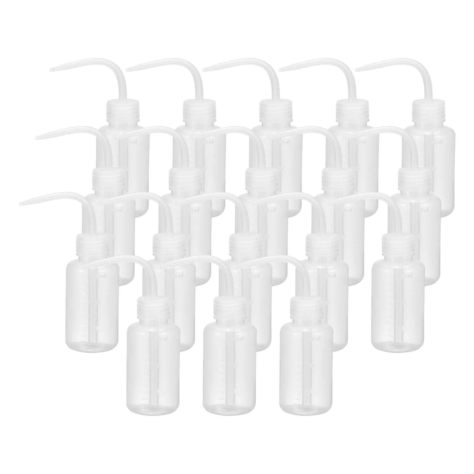 PATIKIL 150ml 5oz Succulent Eyelash Tattoo Wash Bottle, 18 Pcs Plastic Watering Squeeze for Plant Extensions Irrigation Lab Gap Cleaning, Clear