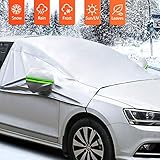 ❧Frontscheibenabdeckung,Die Auto Scheibenabdeckung Schützt Ihre Windschutzscheibe vor Vereisung, Schnee, Eis, Frost, Wind und Staub, kann effektiv die Lebensdauer des Scheibenwischers und Windschutzscheibes verbessern. Können auch sein reduziert im Sommer die PKW-Innenraumtemperatur.