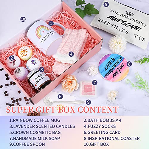 Relaxing Spa Gift Basket for Women,Unique Gifts for Her Best Friend Mom Sister Wife,Gratitude Gift Personalized Care Package for Women Gift Set, Encouragement Box for Female Friend - Image 3