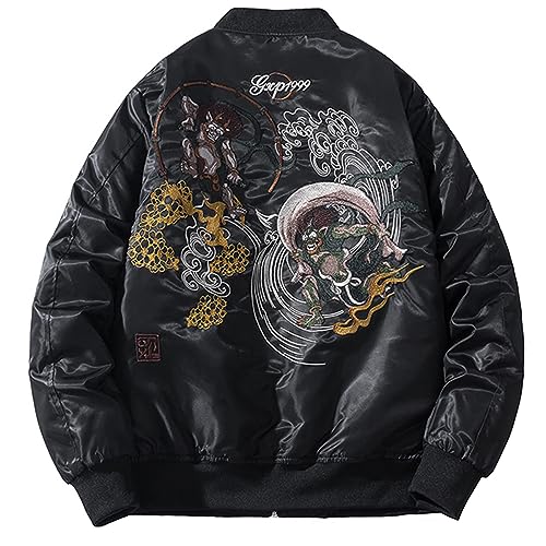 XYXIONGMAO Streetwear Bomber Jackets Windbreaker Techwear ghost embroidery pattern Clothes Flight Jacket for Men