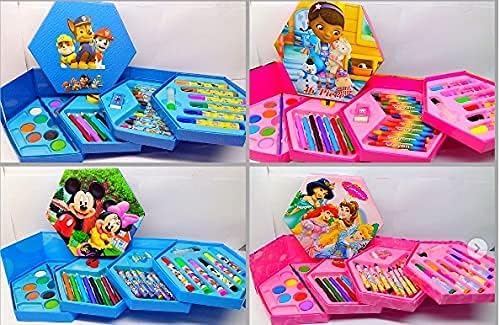 Image of Deluxe Drawing and Painting Art Set of 46 Colours - Crayon Color Set for Kids, Case Art & Craft Supplies, Great Return Gift