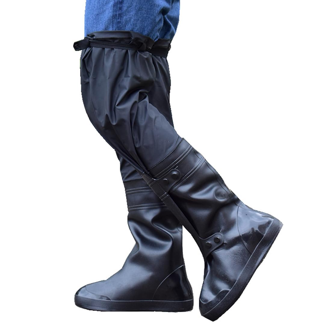 NILoykg& Cuissardes de pêche pour homme et femme avec bottes en PVC/au-dessus du genou, pantalon de pêche antidérapant et résistant à l'usure pour la recherche en plein air l'escalade, la pêche, la