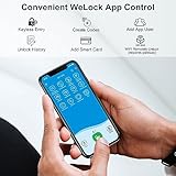 WELOCK PCB01 Elektronisches Türschloss Haustür, Elektrisches Türschloss mit App, RFID-Karte, und Wifi (WIFIBOX Erforderlich), Geeignet für Türen von 50-100 mm - 3