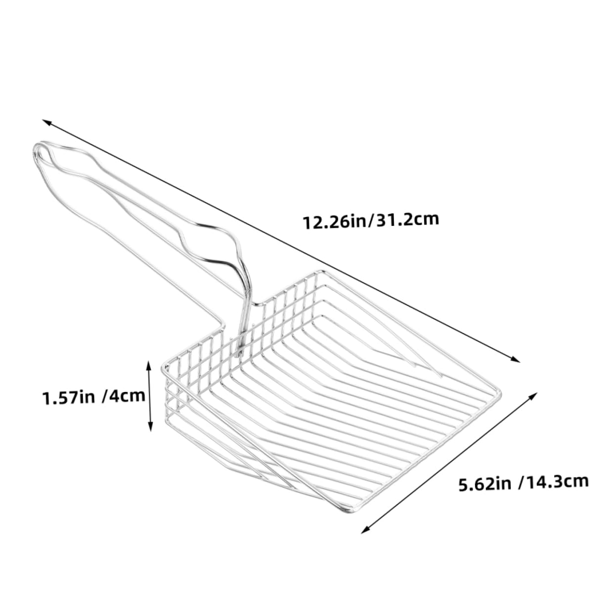 Toddmomy Metal Cat Litter Scoop Durable Cat Litter Sifter with Deep Shovel Design for Effortless Cleaning