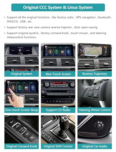 Autoradio tactile 10.25 BMW X5 X6 E70 E71 système CCC Android Auto - 5
