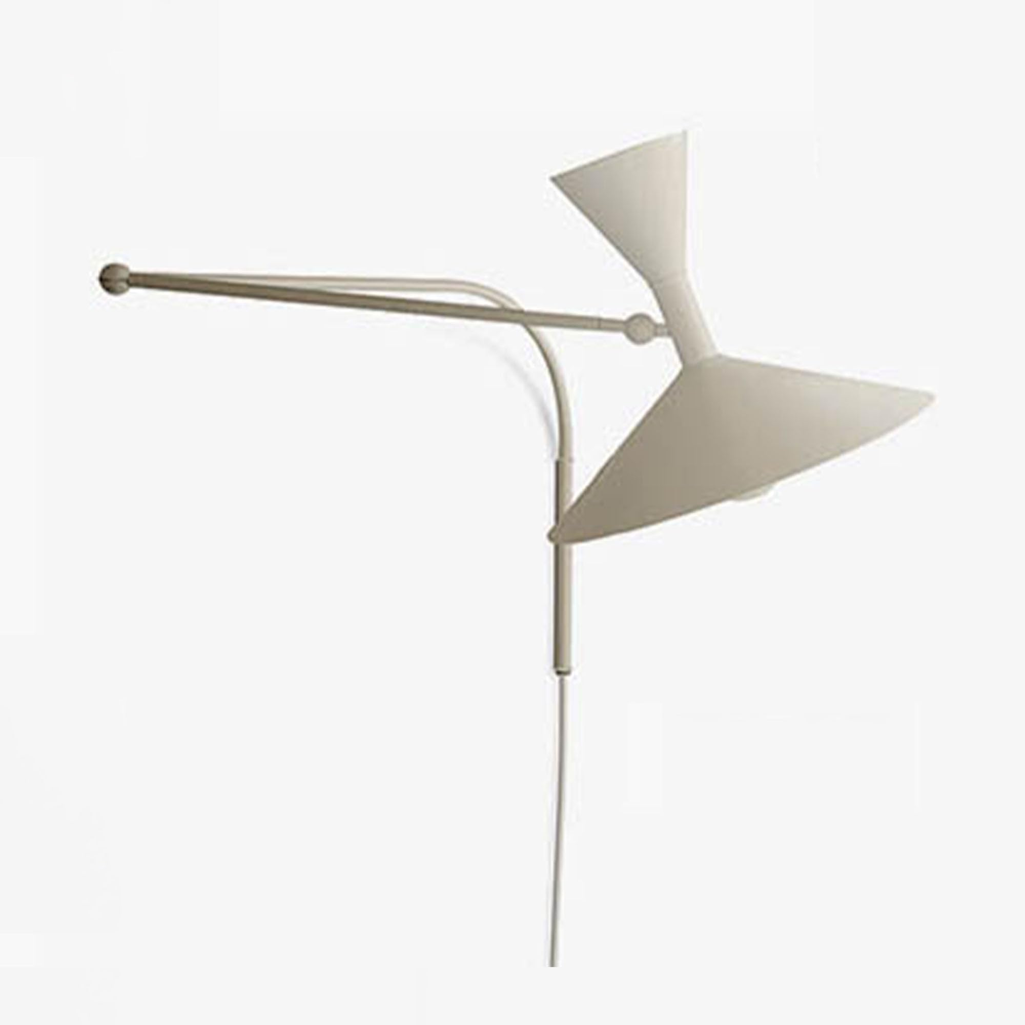 AoLa Applique Vintage Orientabile con Spina Lampada da Parete Regolabile con Braccio E14 Lampada da Comodino Illuminazione da Parete di Design Industriale per Corridoio,Bianca