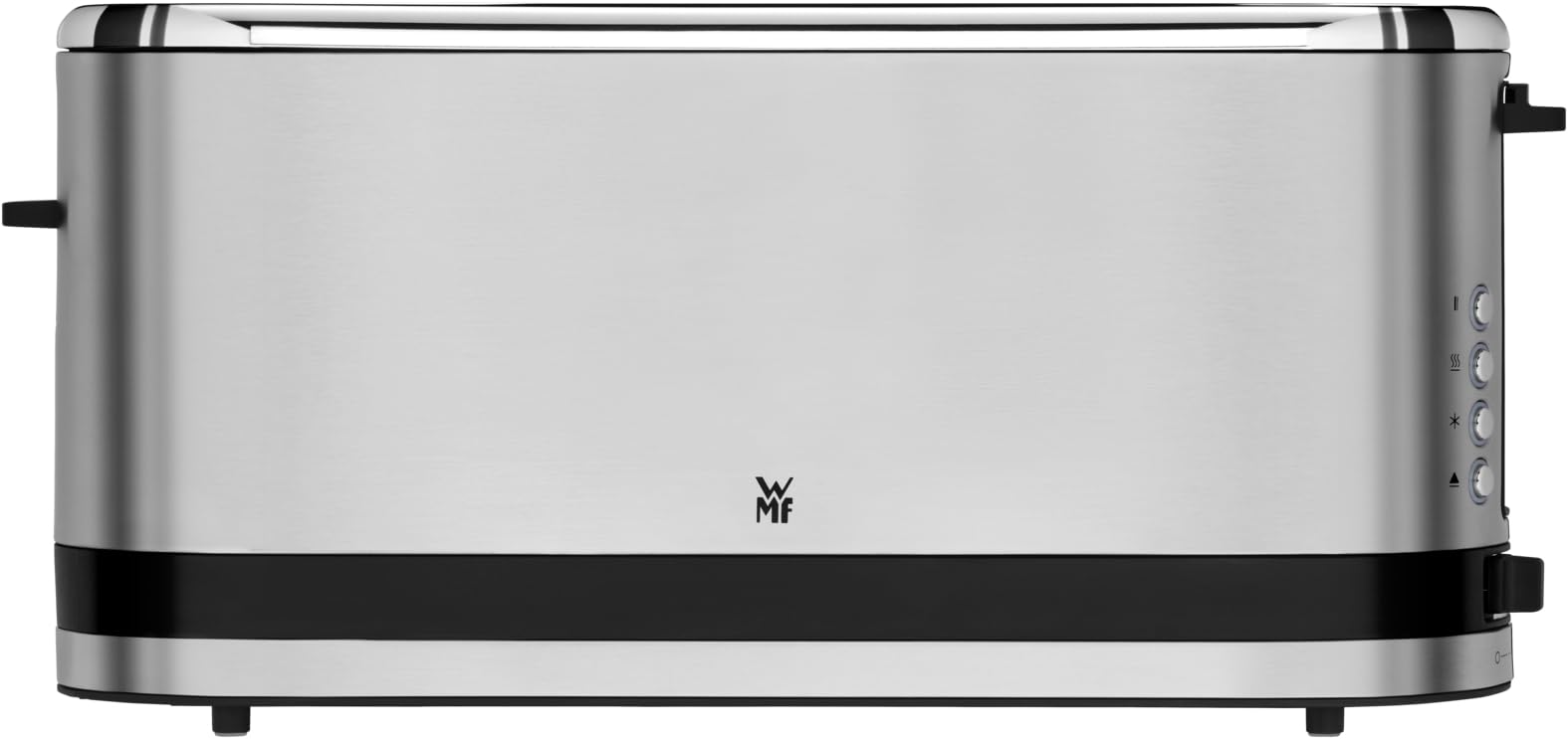 WMF KITCHENMINIS Grille Pain, 1 Fente Extra Longue, 7 Niveaux de Brunissage, Réchauffe Viennoiserie, 4 Fonctions, Inox Cromargan Haute Qualité, 900W, 0414120011