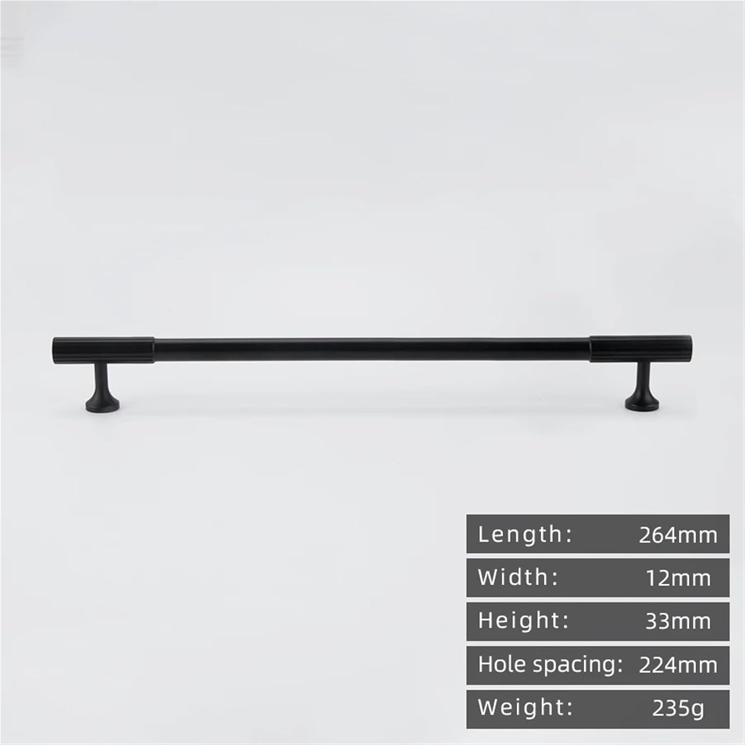 Solid Brass Brushed Long Handle Kitchen Cabinet Antique Pull Drawer T-Handle 1Pcs(2120-224-Black)