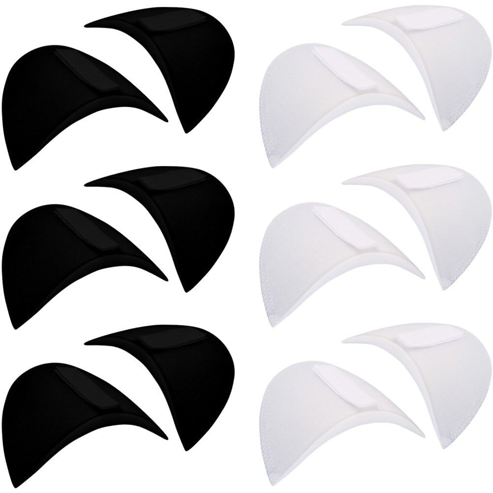 Hrippy 6 Pair Sponge Shoulder Pads, Garment Accessory for Men Women Blazer T-shirt Daily Clothing Matching Use