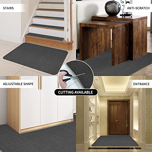 Chair Mat For Hard Floors, 47"X36" Computer Chair Mat, Office Chair Mats For Hardwood & Tile Floor, Anti-Slip Floor Protector, Anti-Slip, Easy To Clean, Dark Grey #TOP6