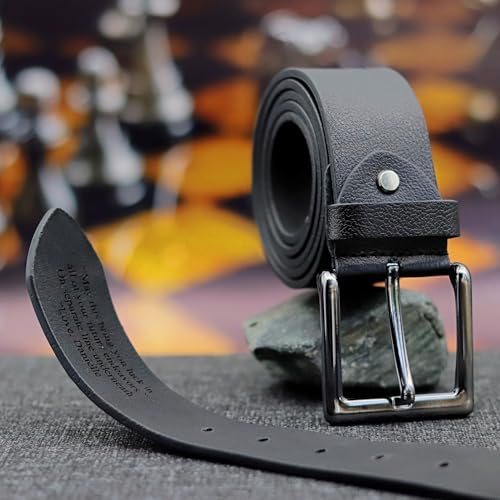 Personalized Leather Belt for Men – Custom Engraved Gift – Premium Genuine Leather Belt for Casual & Dress Wear4