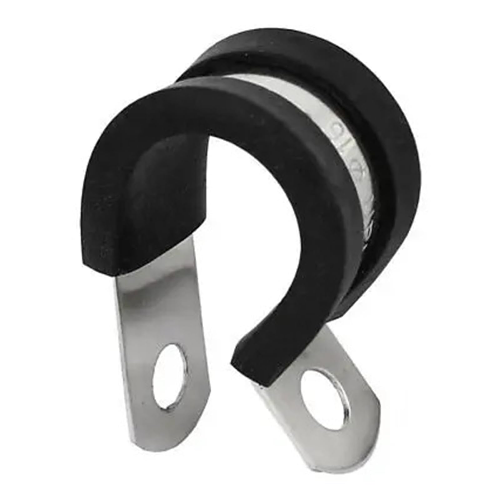 SHALLEZSOU Pipe clamp 16mm Dia Rubber Lined P Clips Cable Hose Pipe Clamps Holder 5pcs