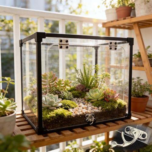 Vitrina Acrílica Con Puerta De 30x30x30 Cm – Caja De Exhibición A Prueba De Polvo Para Figuras, Con Base De Madera Y PVC