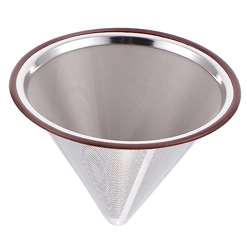 Uonlytech 3pcs Stainless Drip Filter Funnel Reusable Shaped Strainer for Tea Brewing No Filters Needed Easy to Capacity