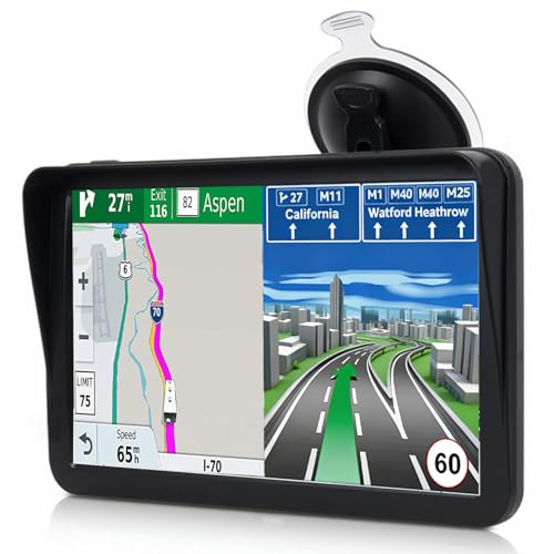 Car GPS Navigation, 2025 Map 9 inch Touch Screen Car GPS Navigation System, Voice Turn Direction Guidance, Support Speed and Red Light Warning(Free Update Lifetime Map)