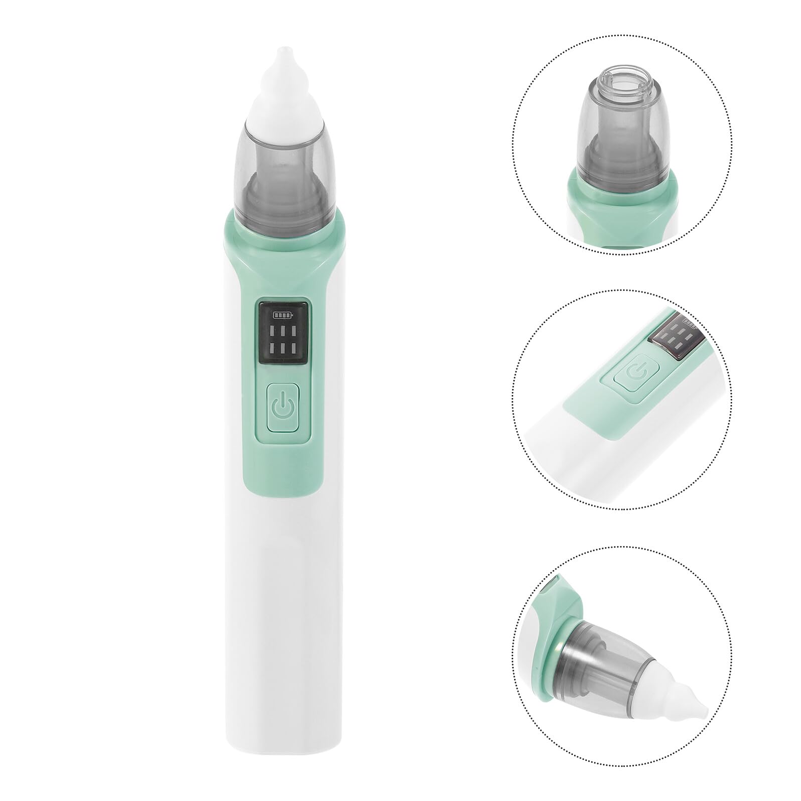 Elektrischer Nasenreiniger und Einfachem Reinigen mit Abnehmbaren Silikonspitzen Pp Material Nasensauger für Babys für Zuhause und Reisen