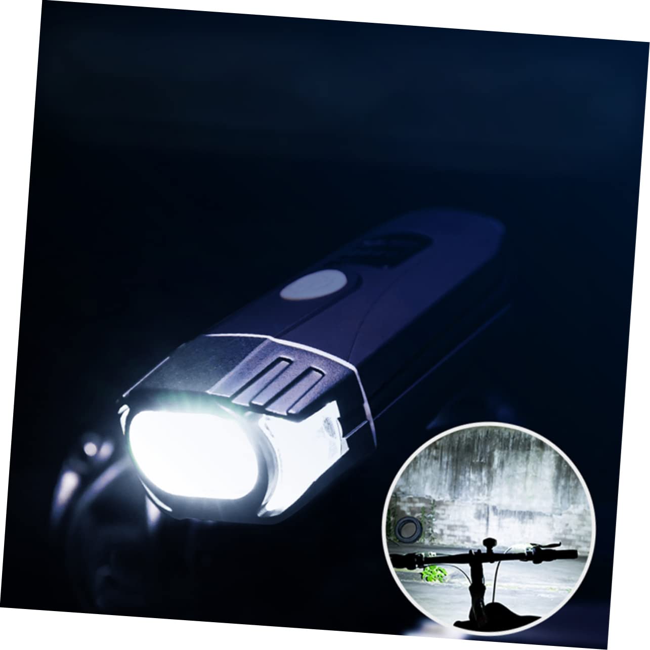 Holibanna 1Pc USB Rechargeable Bike Headlight Front Light Design for Night Riding Easy Operation for Cycling Camping and Outdoor