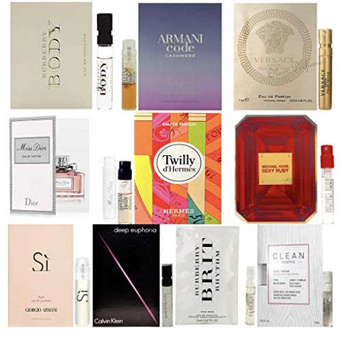 10 Women's Designer Fragrance Vial Sample with a Luxury Brand