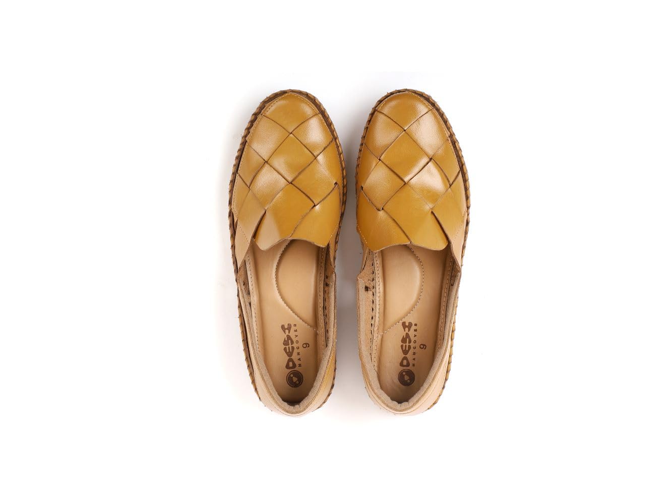 DESI HANGOVERHandmade Smart Casual Leather Slip-On Woven Loafer Jutti for Men, Boy's| Comfortable & Stylish | Everyday Wear Shoes