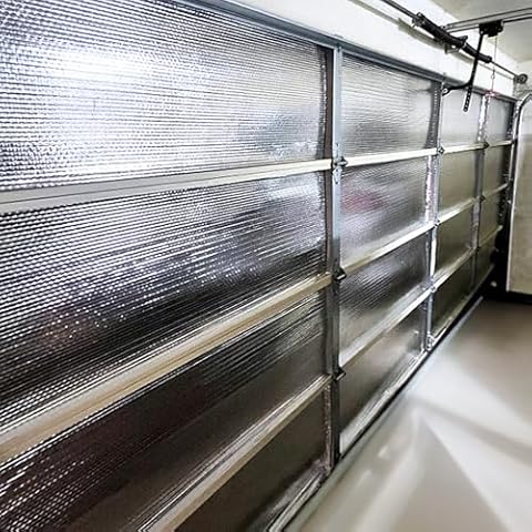 1-Car Garage Door Insulation Kit *New & Improved* Custom Fits Doors UP to 10-FT Wide by 8-FT Tall | Includes 80-sf RadiantGUARD Reflex-AIR® Radiant Barrier Bubble Insulation Cover