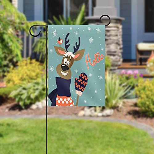 Drapeau de jardin extérieur Noël double face décoration saisonnière 30x45cm