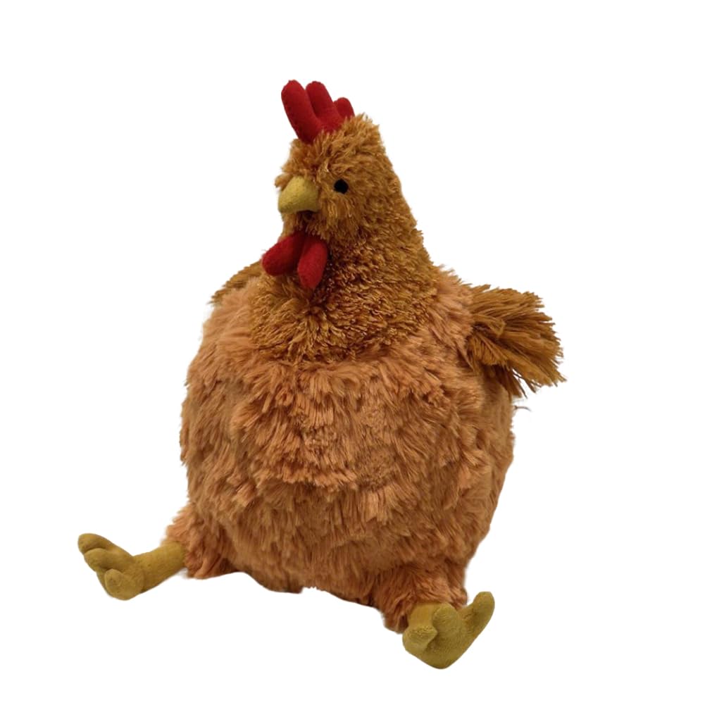 CHENGLI Toys Plush Ginger Hen, Cuddly Big Realistic Hen, Stuffed Chicken Plush Toys, Cute Cocky Rooster Plush Little Baby Chick Toys Kawaii Stuffed Animal Present For Kids Birthday Deco
