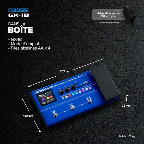 BOSS GX-1B processeur d'effets basse ultra portable avec amplis AIRD et Bluetooth - 6