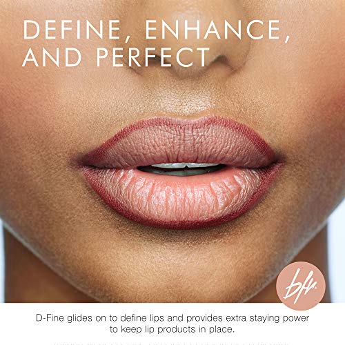 Beauty For Real D-Fine Lip Liner Pencil, Neutral Deep - Universal, Long-Wear Shade - Define, Enhance & Perfect Lip Shape - Creamy Texture For Easy Application - No Sharpener Required - 0.012 Oz #TOP3